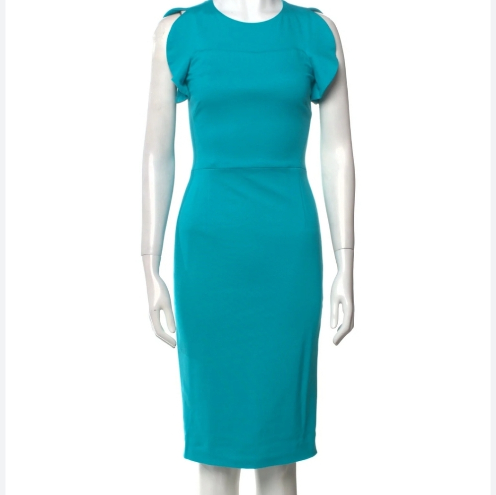 Escada teal cocktail dress Sz 40/10